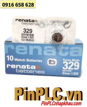 Renata 329 _Pin SR731SW; Pin đồng hồ 1.55v Silver Oxide Renata 329 _Pin SR731SW